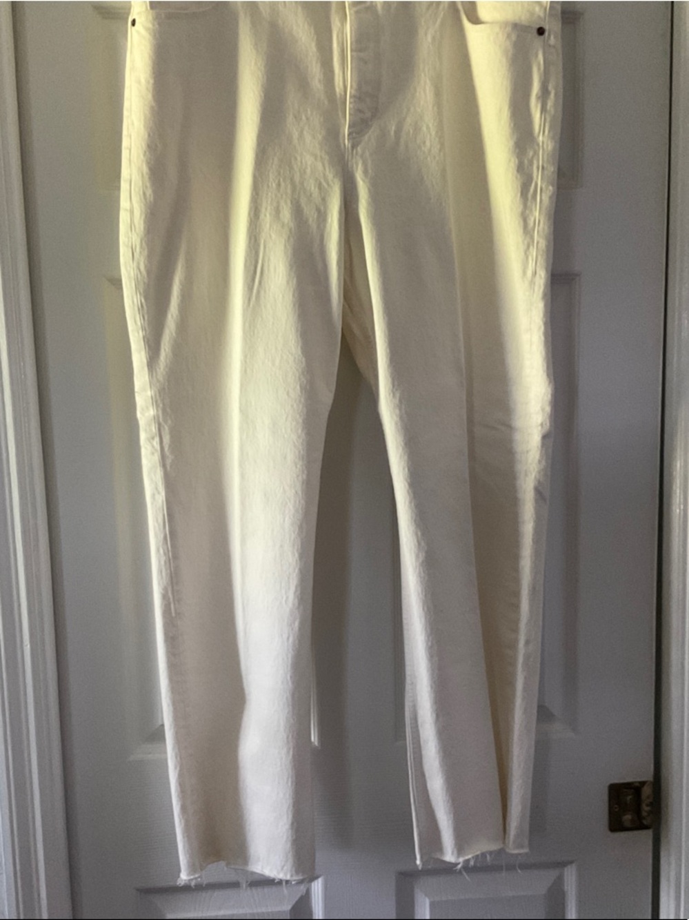 LOFT Cream Straight-Leg Chinos